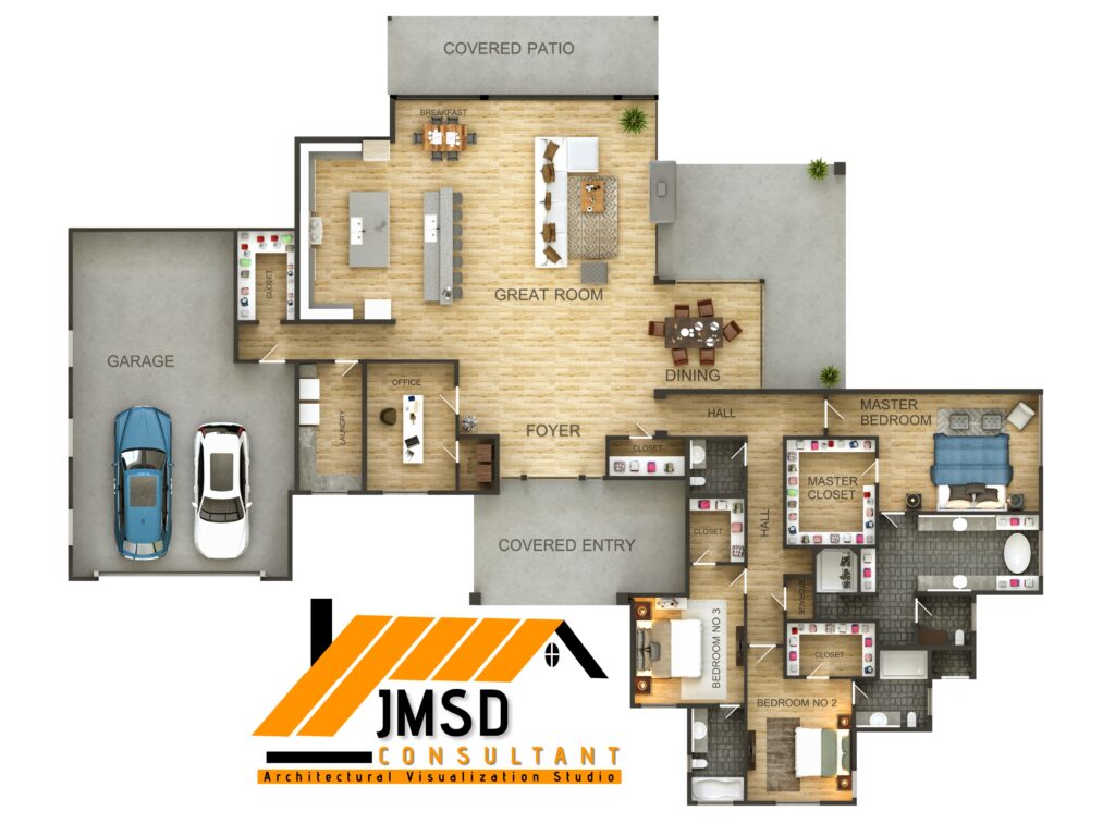 3D Floor Plan Rendering Philadelphia, Pennsylvania ​