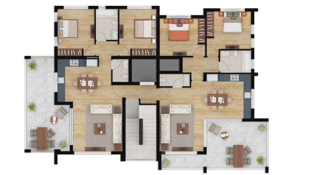 COLOR FLOOR PLAN RENDERING SERVICES