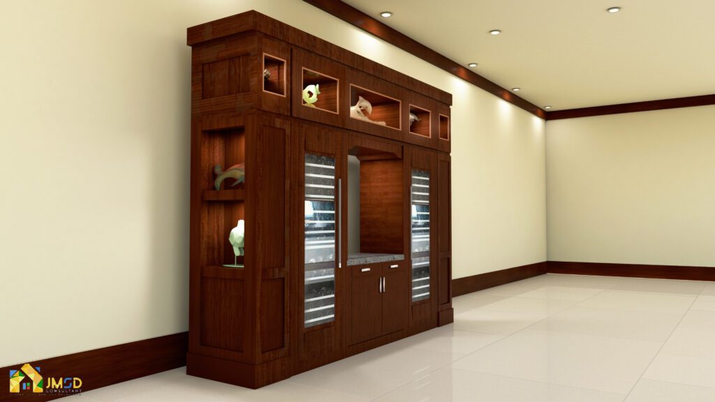 3D Rendering for Wine Cabinet project in Honolulu Hawaii